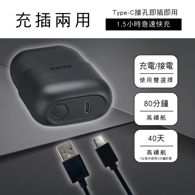 【KINYO】隨行率性立體浮動雙刀頭刮鬍刀(KS-511)