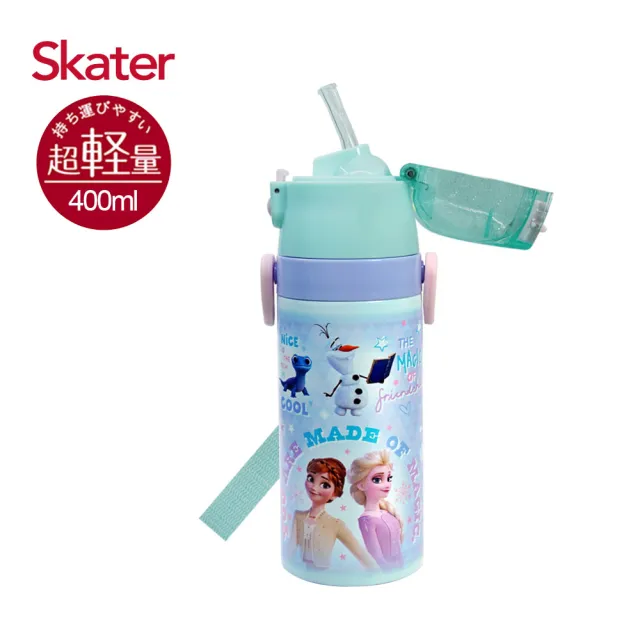 【Skater】吸管不鏽鋼保溫-兒童水壺400ml(迪士尼)