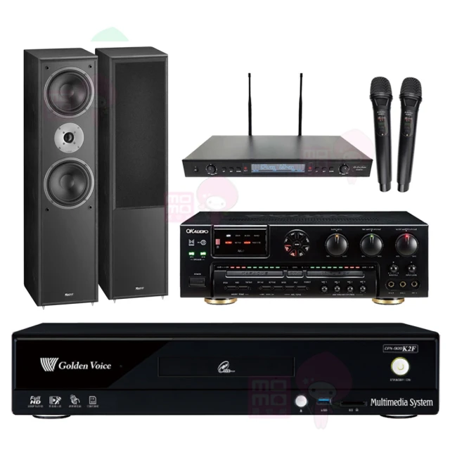 金嗓 CPX-900 K2F+AK-7+SR-889PRO+Monitor supreme 802(4TB點歌機+擴大機+無線麥克風+卡拉OK喇叭)