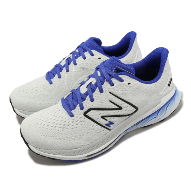 NEW BALANCE 慢跑鞋 860 V13 2E 寬楦 男鞋 白 藍 緩震 運動鞋 路跑 NB 紐巴倫(M860F13-2E)