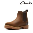 【Clarks】男靴 Rossdale Top 工藝縫線設計圓頭切爾西靴 短靴(CLM73455B)