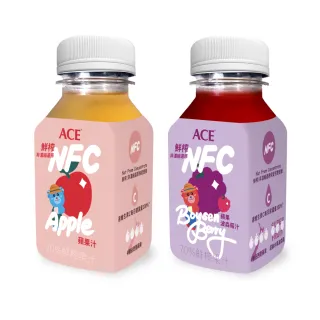 即期品【ACE】蘋果汁/蘋果波森莓汁 鮮榨果汁NFC Juice 200ml(ACE軟糖、紐西蘭原裝、賞味期20241207)