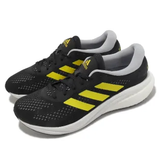 【adidas 愛迪達】慢跑鞋 Supernova 2 M 男鞋 黑 黃 緩衝 環保材質 運動鞋 愛迪達(GW9090)