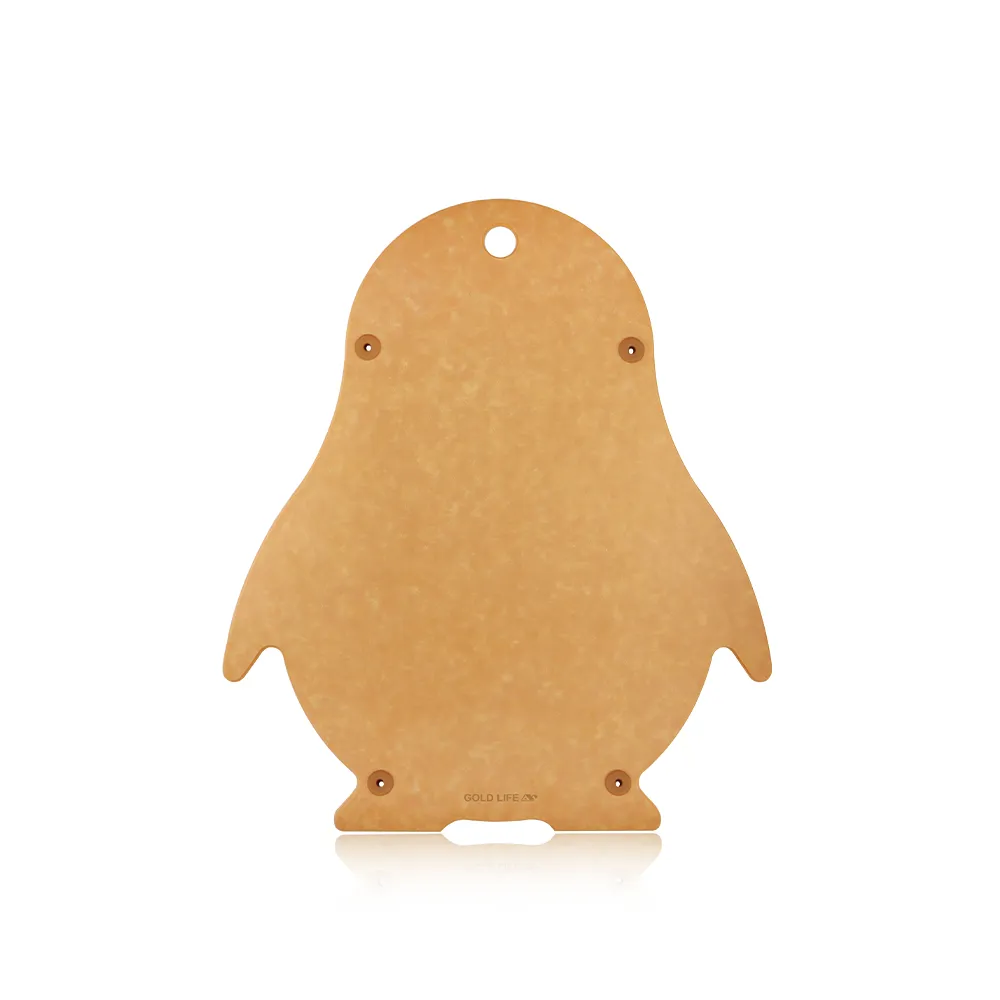 【GOLD LIFE】高密度不吸水木纖維砧板-笨企鵝(動物造型)