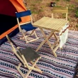 【May shop】露營camping折疊椅實木靠椅木質折疊桌