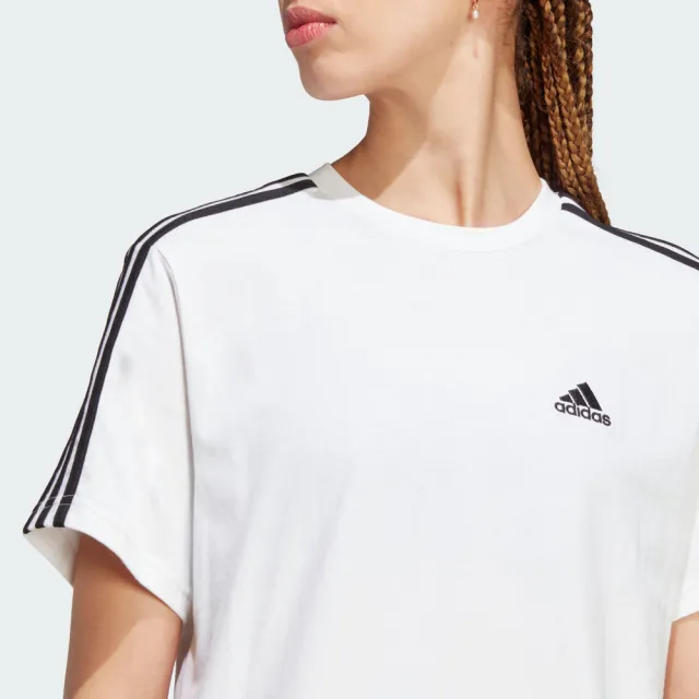 【adidas 愛迪達】ESSENTIALS 短袖上衣 T恤 女(HR4915)