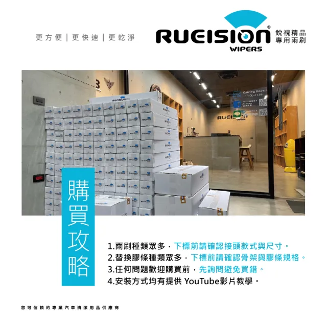 【RUEISION 銳視雨刷】VOLVO S40 S60 S80 S90 雨刷(務必確認接頭)