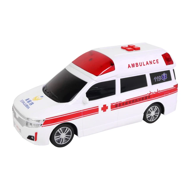 KIDMATEKIDMATE 台灣好車隊-救護車(中型救護車 台灣玩具車 仿真 磨輪車 聲光玩具 中文語音 ST安全玩具)