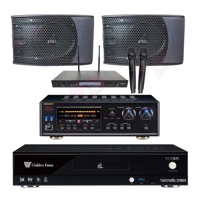金嗓金嗓 CPX-900 K2F+DSP-A1II+SR-889PRO+KS-9980PRO(4TB點歌機+擴大機+無線麥克風+喇叭)