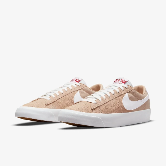 NIKE 耐吉 休閒鞋 SB Zoom Blazer Low Pro GT 男鞋 米白 拼接 麂皮 滑板鞋(DC7695-200)