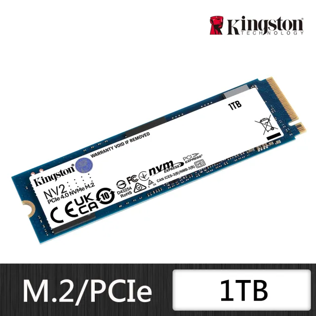 Kingston 金士頓】Kingston 1TB NV2 M.2 2280 PCIe 4.0 Gen 3/4 NVMe