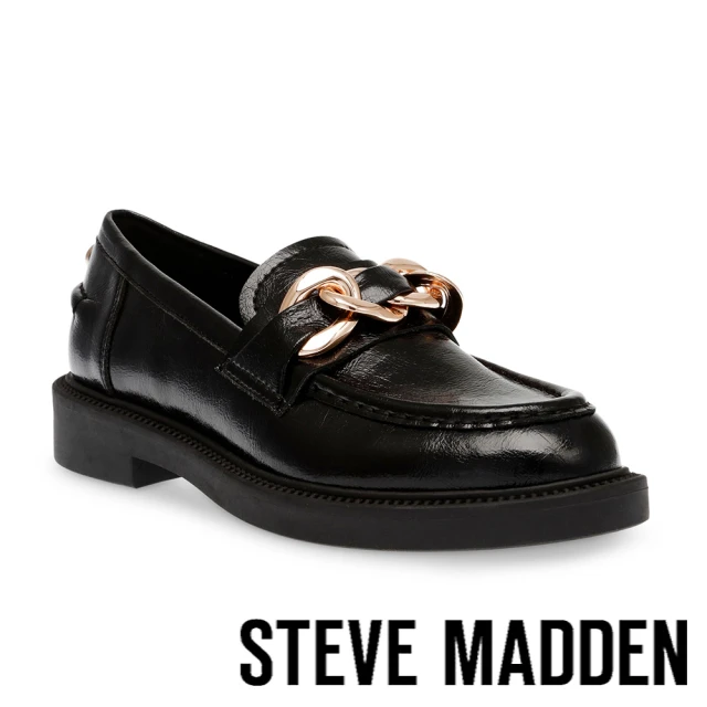 STEVE MADDEN KAMRON 飾釦皮革樂福鞋(絨咖