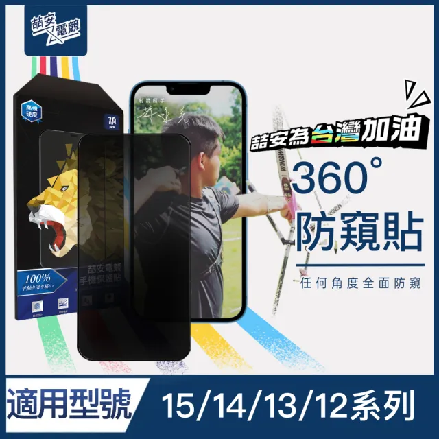 【ZA安電競】360度防窺鋼化玻璃保護貼膜 手機保護貼膜 i15/14/13/12/Pro/Plus/Pro Max/11/Xr(適用iPhone)