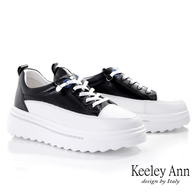 【Keeley Ann】小雛菊輕量厚底軟墊休閒鞋(黑色376972210-Ann系列)
