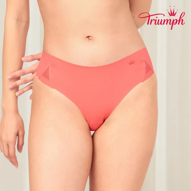 【Triumph 黛安芬】環保親膚材質 智能超彈系列 高衩三角褲 M-EL(珊瑚紅)