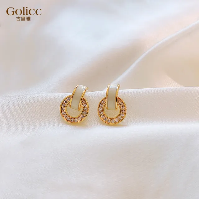 【Golicc】圓圈 極簡 耳環(飾品 耳飾 耳釘 耳環 耳墜 禮物 618 年中慶)