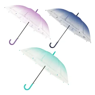 【雙龍牌】巴黎自動直傘 半透明傘果凍傘(加大傘面防風雨傘直立傘A0557P)
