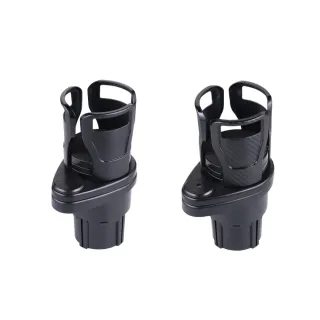 【一朵花汽車百貨】車用雙層杯架 兩入組 多功能專用杯架 飲料架 置杯架 水杯架 旋轉杯架 一架兩用 收納架