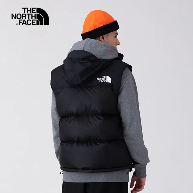 【The North Face 官方旗艦】北面UE男款黑色防潑水可打包保暖羽絨背心｜3JQQLE4