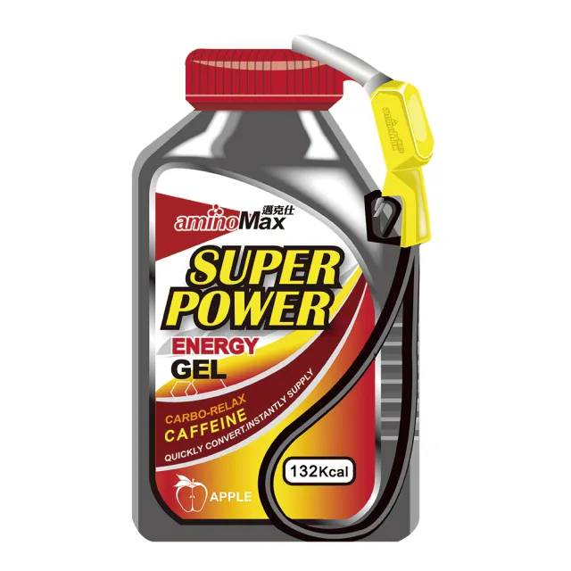 【aminoMax 邁克仕】Super Power能量戰力包ENERGY GEL爆發型-蘋果口味 32ml*10包(能量包)