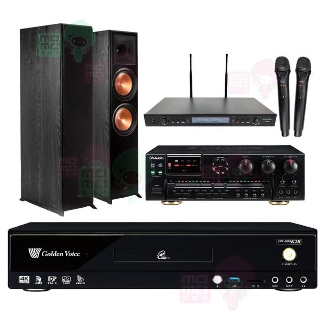 【金嗓】CPX-900 K2R+OKAUDIO AK-7+SR-889PRO+R-800F(4TB點歌機+擴大機+無線麥克風+卡拉OK喇叭)