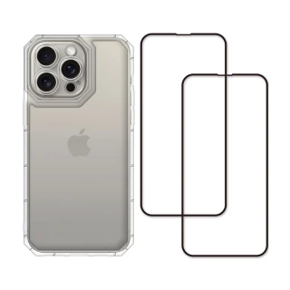 【RedMoon】APPLE iPhone15 Pro Max 6.7吋 手機殼貼3件組 鏡頭全包式貓瞳盾殼+9H玻璃保貼2入(i15ProMax)
