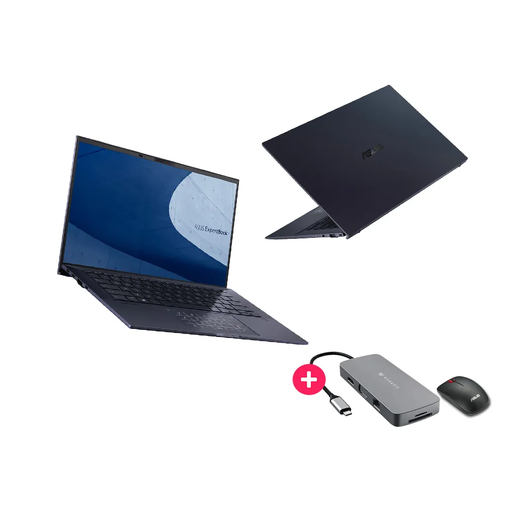 【ASUS 華碩】滑鼠/HUB集線器組★14吋i7商用筆電(B9400CBA-0181A1255U/i7-1255U/32G/2TB SSD/W11Pro)