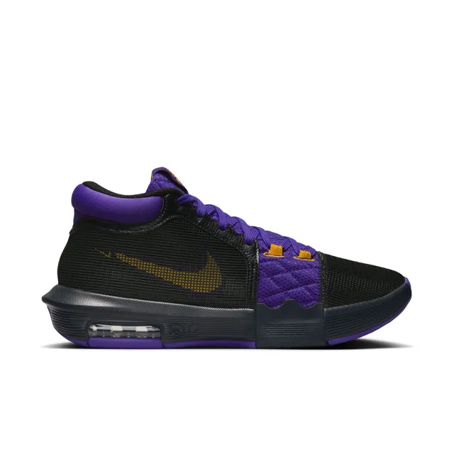 【NIKE 耐吉】籃球鞋 男鞋 運動鞋 包覆 緩震 LEBRON WITNESS VIII EP 黑紫 FB2237-001