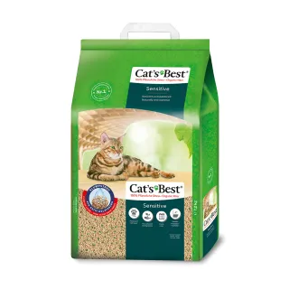 【CAT’S BEST 凱優】強效除臭凝結木屑砂（黑標凝結型）20L/7.2kg(貓砂/木屑砂/環保砂/杉木砂)