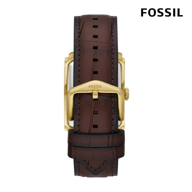 【FOSSIL】Carraway 雅仕知性羅馬數字指針手錶 棕色真皮錶帶 30MM FS6011
