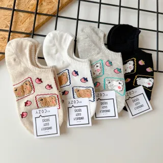 【Socks Form 襪子瘋】水果動物韓系棉質隱形襪/踝襪/女襪(6款)