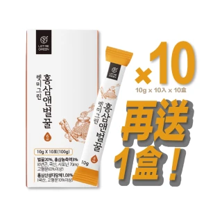 【紅蔘蜜】韓國6年根高麗蔘精蜂蜜飲100包(10g x 10入 x 10)