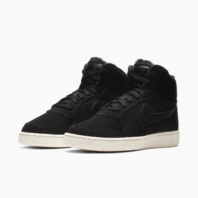 NIKE 耐吉NIKE 耐吉 休閒鞋 Wmns Ebernon Mid SE 黑 白 女鞋 中筒 復古 皮革(AV2478-001)