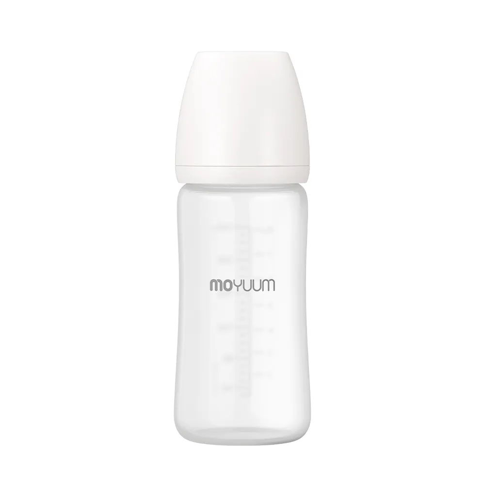 【MOYUUM】韓國 寬口矽膠玻璃奶瓶(240ml)