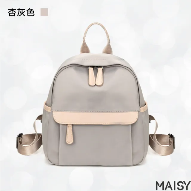 【MAISY】韓版輕奢牛津布小背包(現+預  黑色／深灰色／杏灰色)