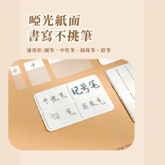 磨砂透明引索貼2件套(索引標籤貼紙 便條 筆記 標記貼 手帳 便利貼 便簽 記事貼 學生文具 辦公)