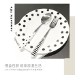 【時尚餐廚】赫本410不鏽鋼餐具5件組-禮盒裝(陶瓷 湯匙 勺子 叉子 牛排刀 甜點匙 環保 禮物 拍攝道具)