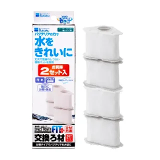【Suisaku 水作】內置過濾器 替換白棉PLUS S.M/1盒2入（可替換2次）(水作內置過濾器替換白棉F3753)