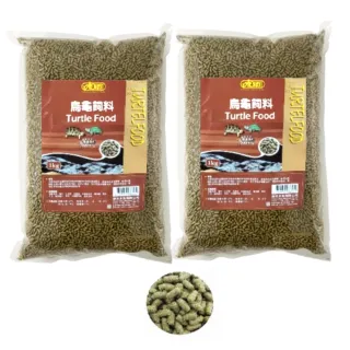 【ISTA 伊士達】烏龜飼料 1kg×2 袋裝（補充包）Turtle Food(高蛋白質高鈣質 兩棲爬蟲類主食I3292×2)