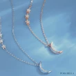 【Porabella】925純銀星星月亮項鍊 藍色鋯石月亮項鍊 波西米亞風鋯石項鍊 氣質鎖骨鏈 Necklace