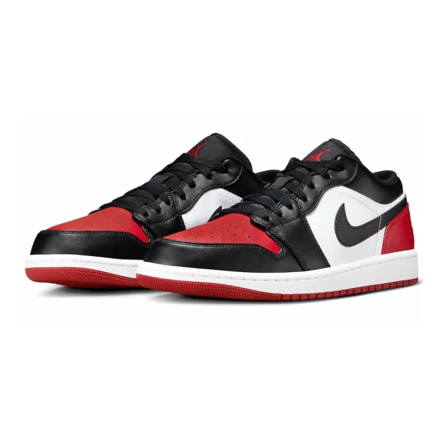 NIKE 耐吉】Air Jordan 1 Low Bred Toe 黑白紅AJ1 芝加哥黑紅低筒男鞋