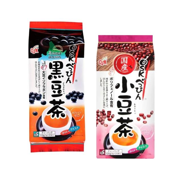 日本OSK   國產小豆茶 紅豆茶/黑豆茶(紅豆茶6gx20袋/黑豆茶5gx22袋)