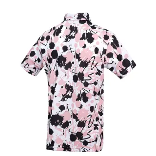 【Munsingwear】企鵝牌 男款粉色度假感印花短袖透氣棉衫 MGRT2A13