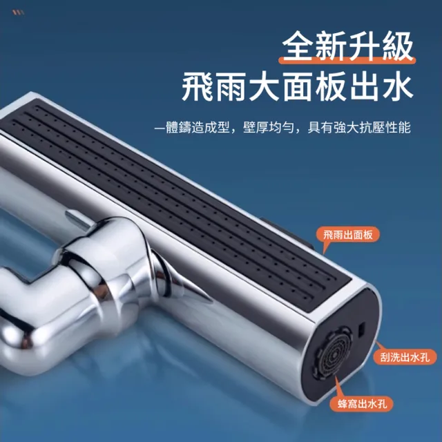 【ANTIAN】廚房萬向延伸器水龍頭 飛雨瀑布旋轉起泡器 增壓防濺水多功能水龍頭轉接頭