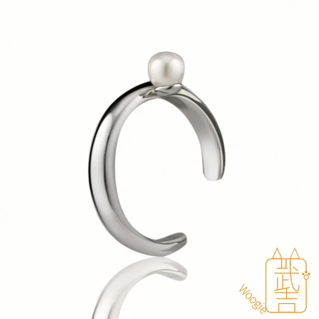 Woogie武吉珠寶 天然小方塊造型淡水珍珠戒指(母貝方塊)