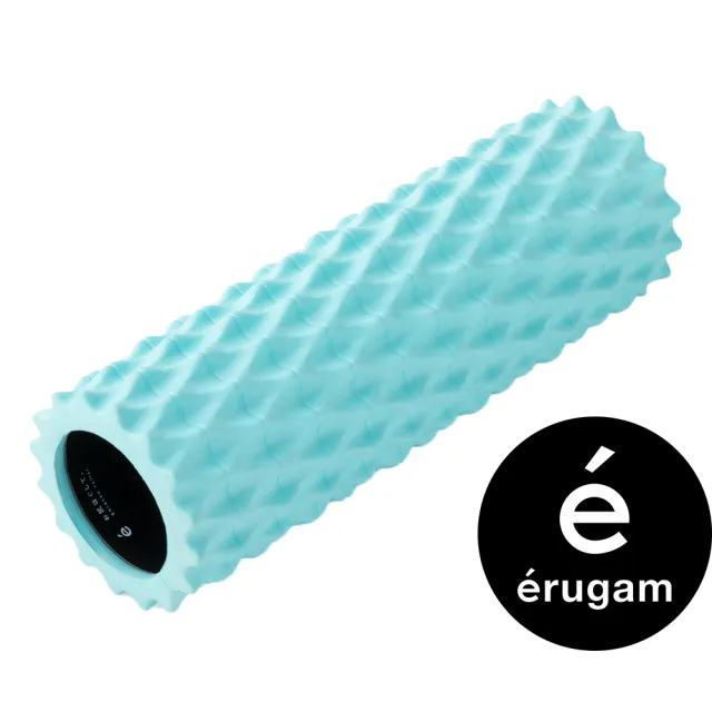 【Erugam 欸嚕嘎姆】erugam｜瑜珈柱 鑽石藍｜瑜珈按摩滾輪｜居家健身器材｜運動器材(居家健身器材)