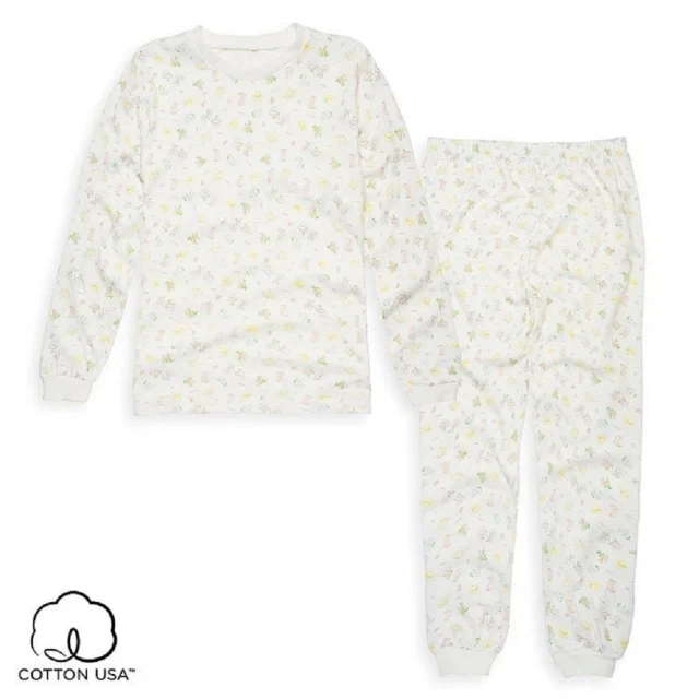 橘魔法 街頭圓印條紋插肩套裝(大童 長袖 長褲 褲子 連帽外