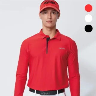 【HONMA 本間高爾夫】男款抗紫外線長袖POLO衫 日本高爾夫專櫃品牌(M-XXL、黑、白、紅任選HMGC700R505)