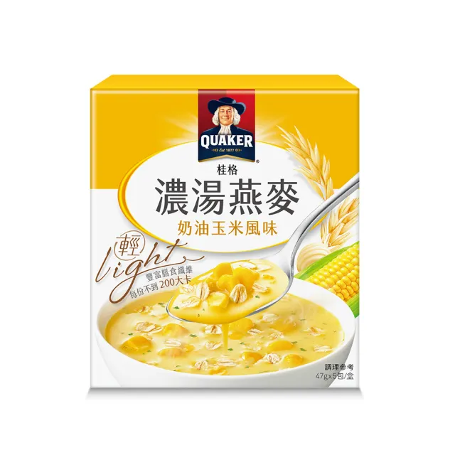 【QUAKER 桂格】濃湯燕麥系列口味任選(鮮蔬蘑菇/番茄牛肉風味/奶油玉米/白醬雞肉風味/洋蔥起司)