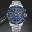 【CITIZEN 星辰】經典 光動能三眼計時腕錶 43mm(CA4554-84L)